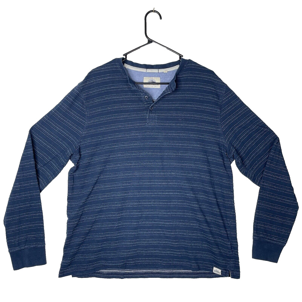 Mantaray Mens Textured Long Sleeve Shirt‎ Size L Coastal Beachy Embroidered